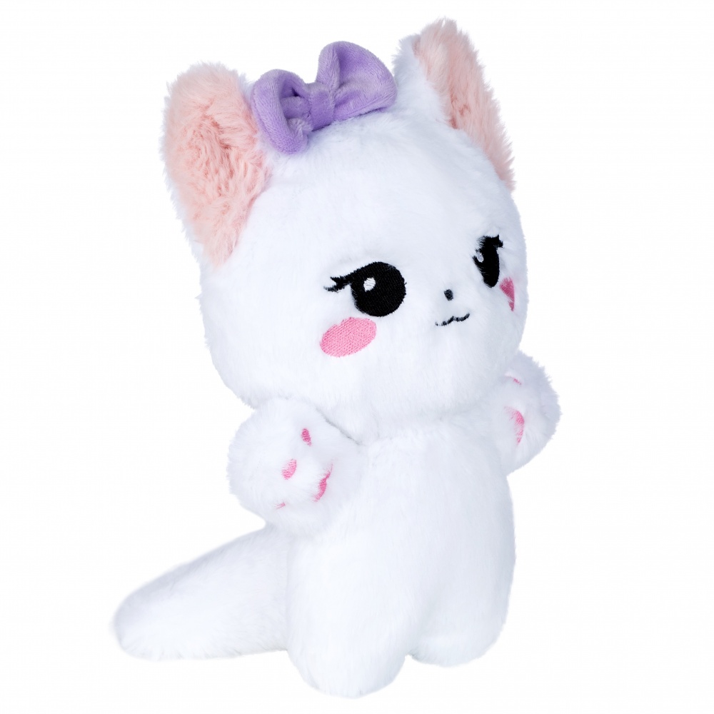 М'яка іграшка подарункова INKATOYS Киця Луна білий із рожевим KAWK01_SU