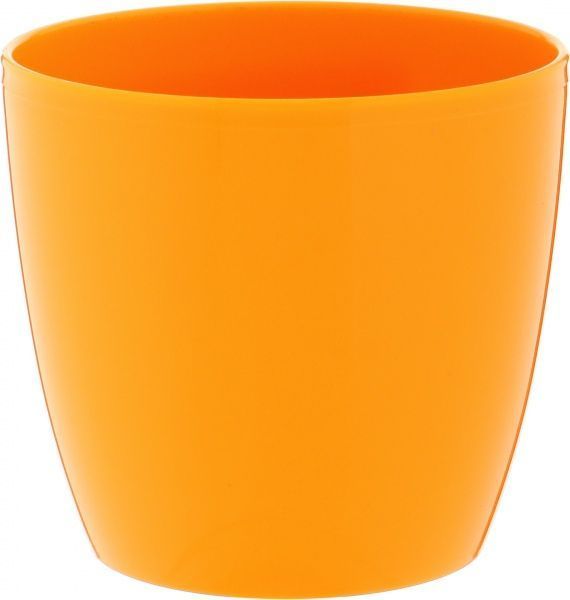Кашпо пластиковое Алеана Матильда круглый 0,3л Светло-оранжевый (113091) 