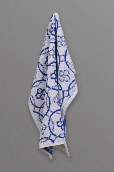 Рушник кухонний Bhali 50x50 см Lasa білий із синім 