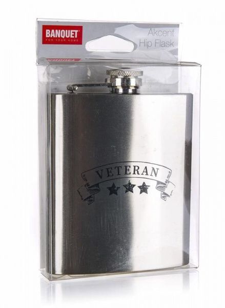 Фляга з нержавіючої сталі Veteran 210 мл Akcent Banquet