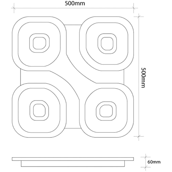 Люстра светодиодная Светкомплект ACRYLIC 08S RGB WH RC с пультом ДУ 110 Вт белый 