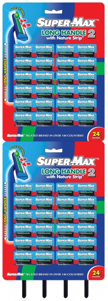 Станок для бритья Super-Max Twin Disposable Long Handle 1 шт.