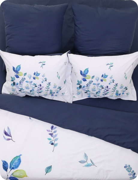 Комплект постільної білизни Botanic Blue 2 блакитний La Nuit 