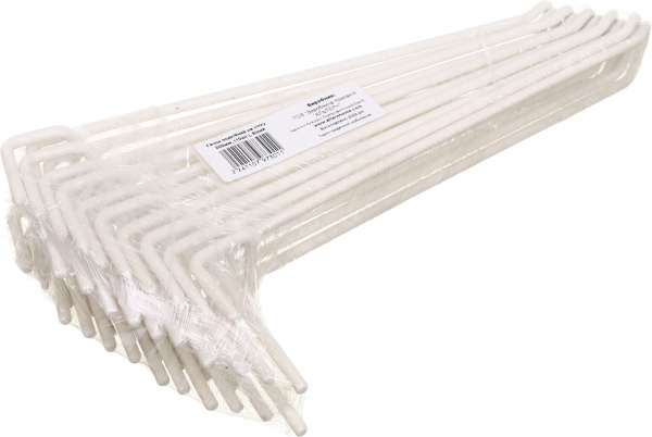 Крючок двойной 200 мм 10шт. белый