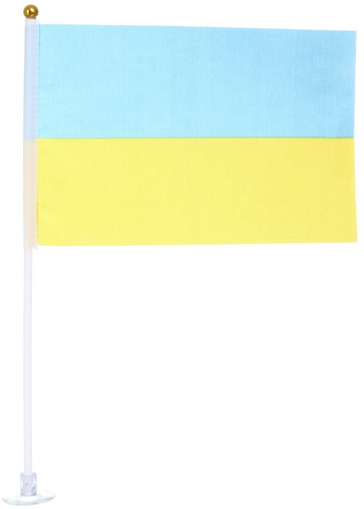 Прапорець України з присоскою 14х21(см)
