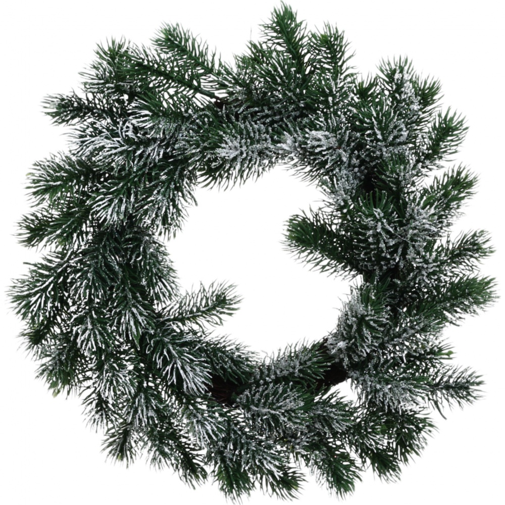 Вінок хвойний засніжений d400 мм RS1H967-40