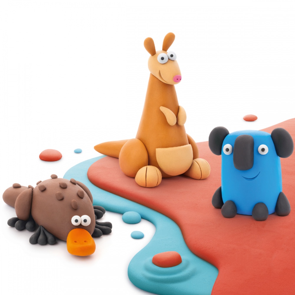 Набір пластиліну Lipaka Австралійські тварини: качкодзьоб, кенгуру, коала 60052-UA01