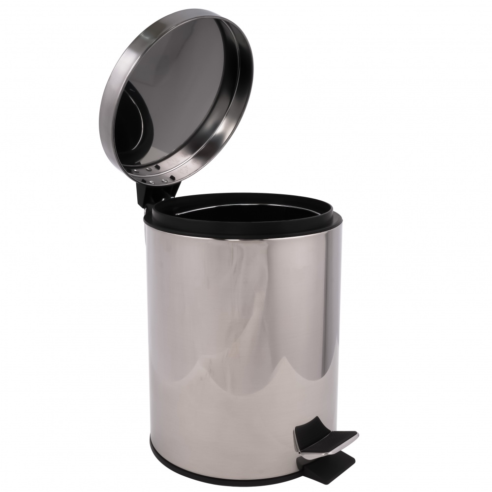 Відро для ванної AlexValex з педаллю 5 л, нержавіюча сталь