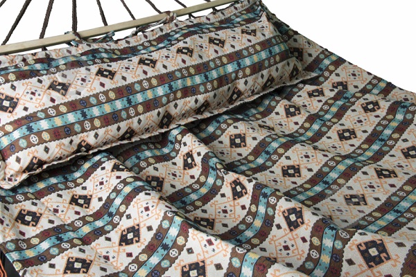 Гамак UP! (Underprice) Бохо с бахромой и подушкой 146x200 см коричневый