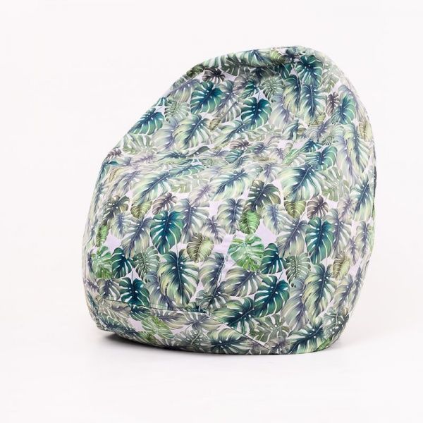 Кресло-мешок SanchoBag Груша Пальмовые листья М зеленый (38PG2PT513) 