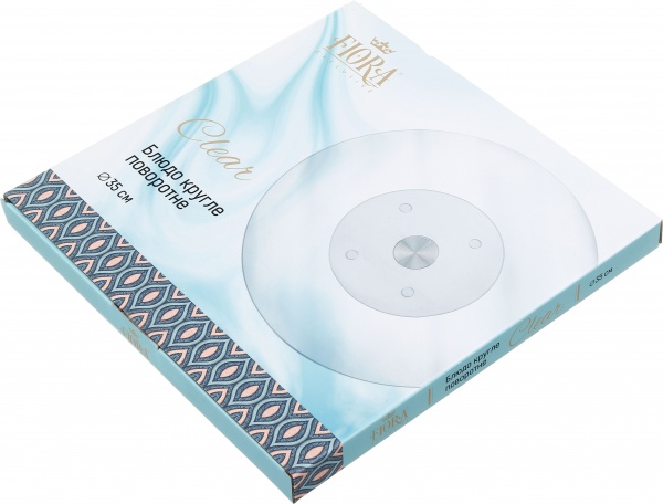 Блюдо кругле поворотне Fiora Clear 35 см (S-E132003)