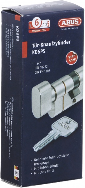 Цилиндр Abus KD6PS 35x35 ключ-вороток 70 мм матовая латунь