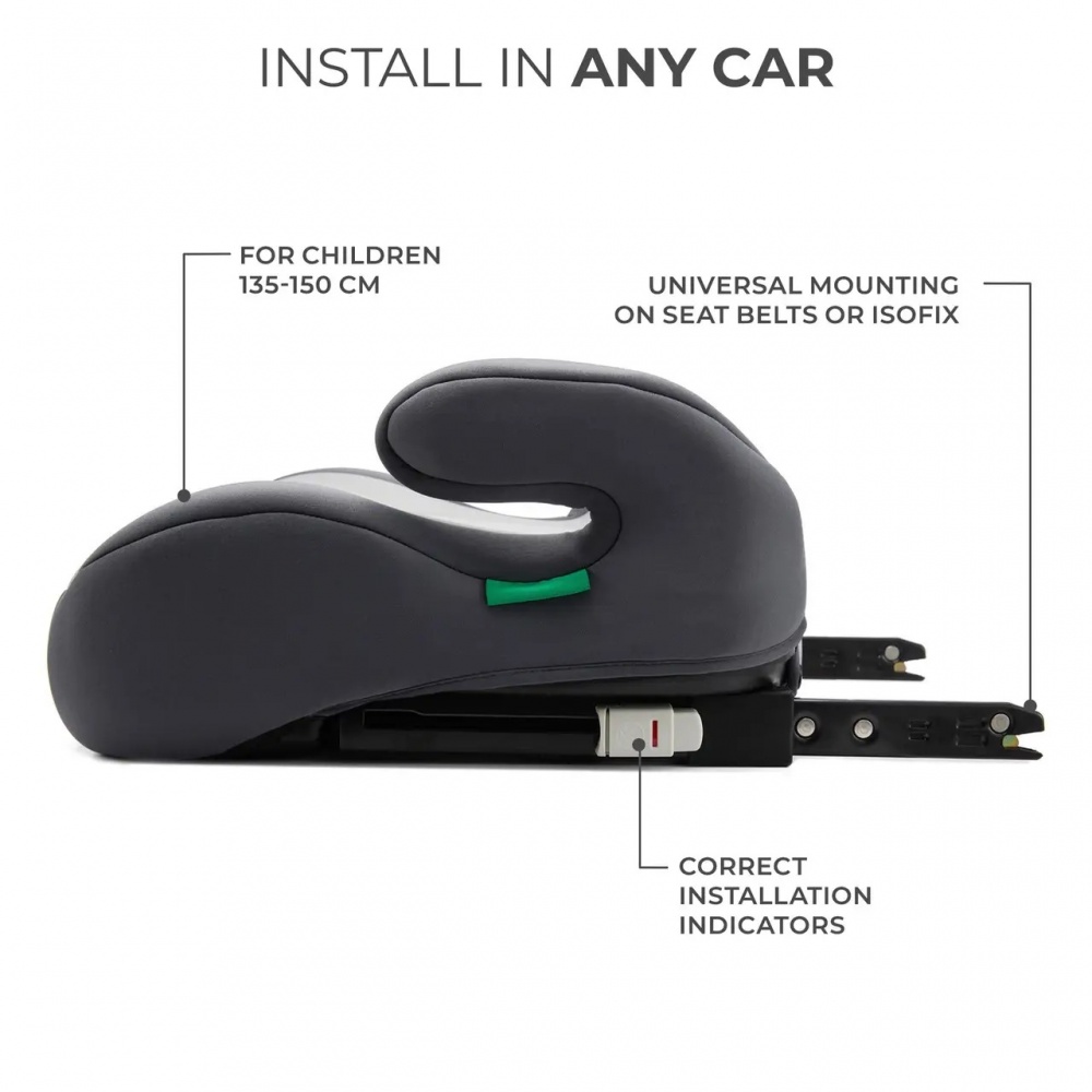 Автокрісло-бустер Kinderkraft i-Boost сірий KCIBOO00GRY0000