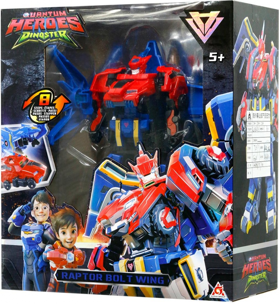 Игровой набор DINOSTER с роботом-трансформером Раптор Болт Винг EU580813