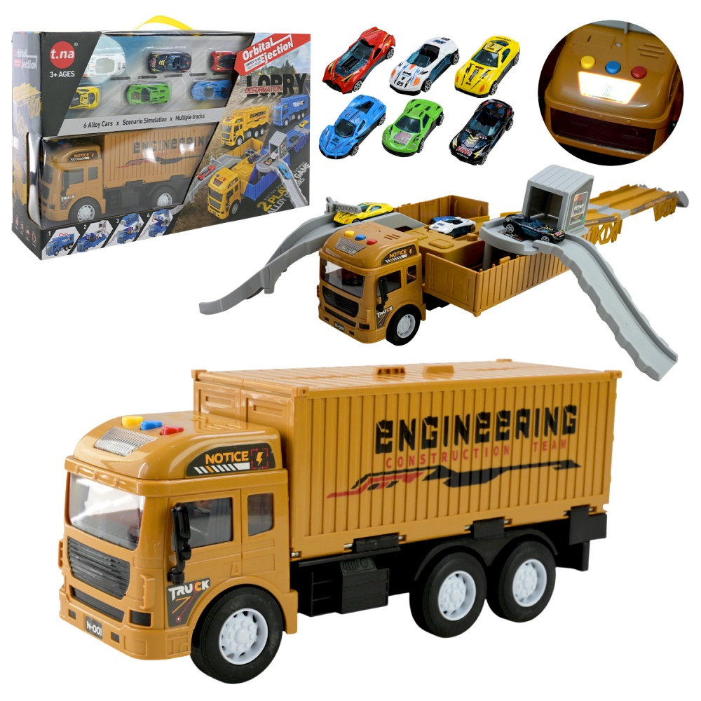 Игровой набор транспорта Shantou Грузовик, трек, гоночная трасса с 6 машинками TN-1285A