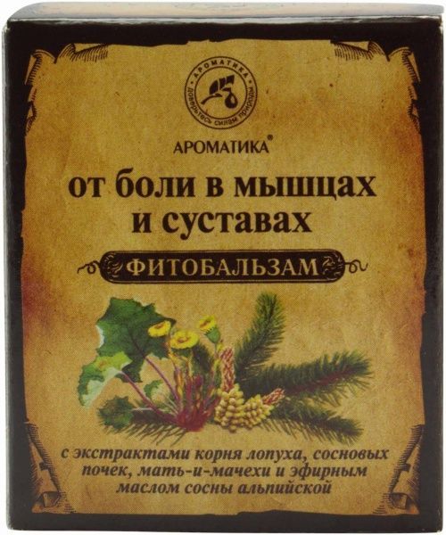 Фітобальзам косметичний при болях у м’язах та суглобах Ароматика 50 г — фото 1
