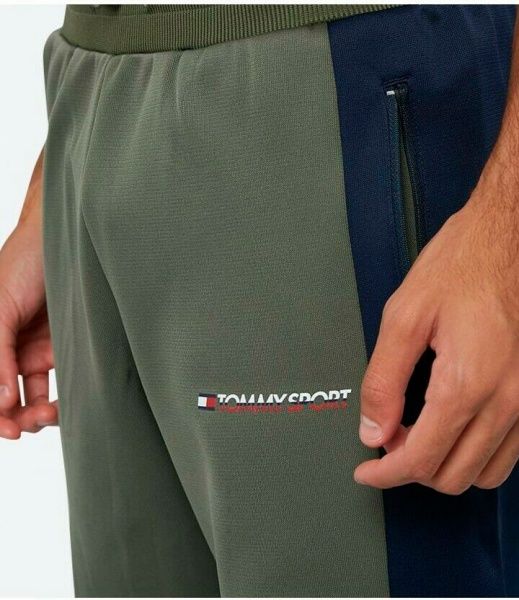 Брюки Tommy Hilfiger Sport BLOCKED FLEECE PANT CUFFED S20S200211302 р. S оливковый