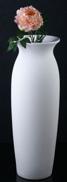 Ваза керамическая белая Луиза шелк 68 см