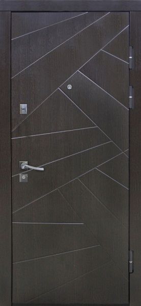 Двері вхідні TM Riccardi Urban 1-B MS дуб венге / дуб bianco line 2050х860мм ліві