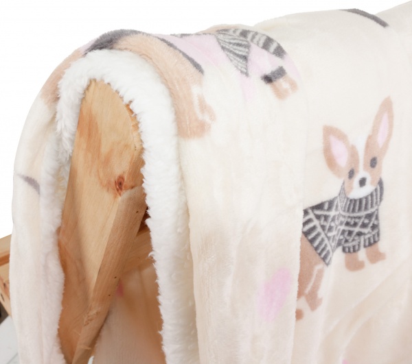 Плед Lotus Собачки 100x120 см айвори 21kf-06 