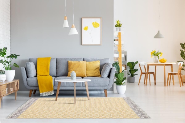 Килим Ekohali Bodrum BD 06 Yellow 150x230 см двосторонній 