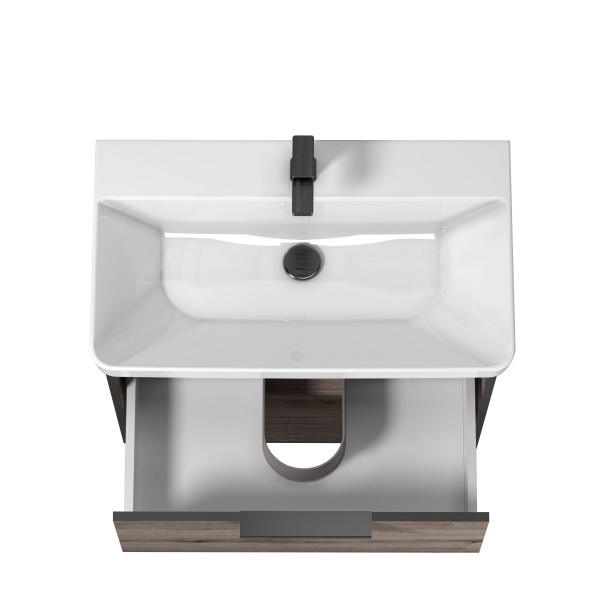 Тумба Мойдодыр Denver 80-A с умывальником Vivace 80 подвесная