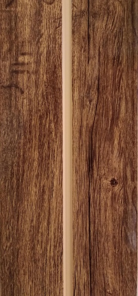 3D-панель з ПВХ УВПП 200х8х3000 мм глянець дерево акація темна