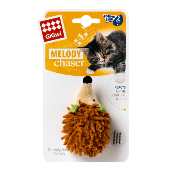 Іграшка для котів GiGwi Їжачок з електронним чіпом Melody chaser 7 см