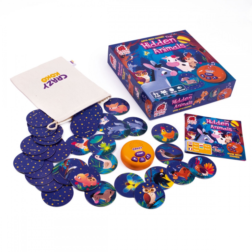 Игра настольная Roter Kafer со звуковым модулем Укрытия со зверьками RK1220-02