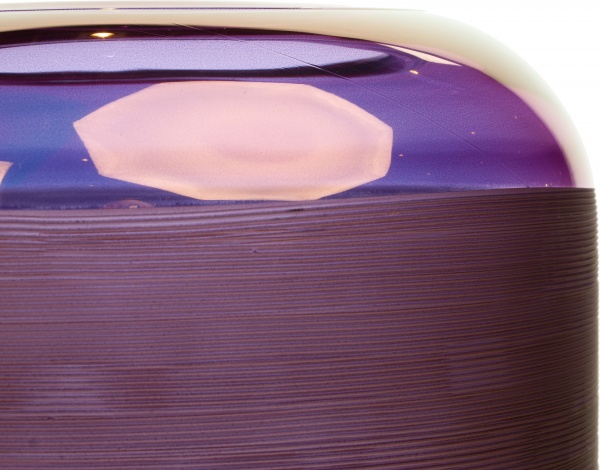 Ваза скляна морозна лаванда Luxio d21 h21 см Wrzesniak Glassworks