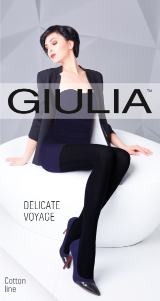 Колготки женские Giulia Delicate Voyage Cotton Line р. 4 150 den nero 
