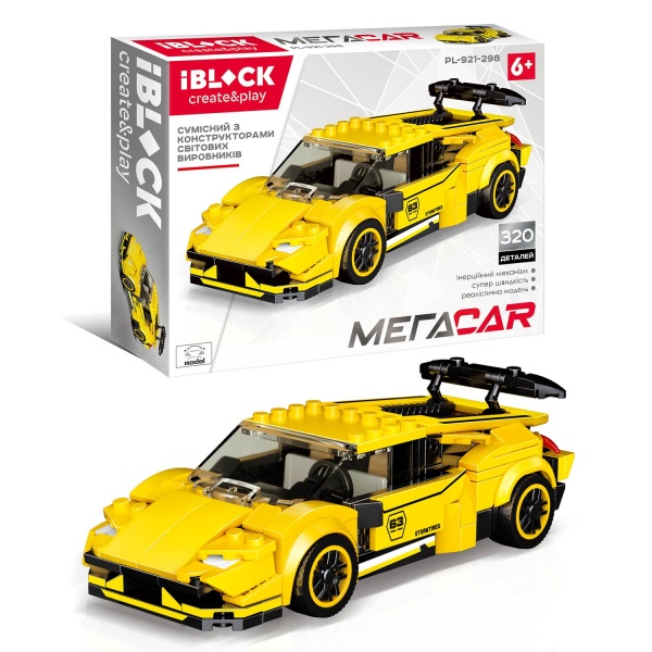 Конструктор Iblock МегаCar 320 деталей PL-921-298