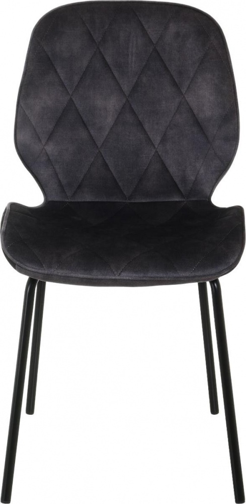 Стул Layne 45х55х82 см бархат UF912-06B серый / черный