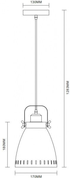 Підвіс Camelion New York PL-428S-1 С62 1x40 Вт E27 мідь/чорний 
