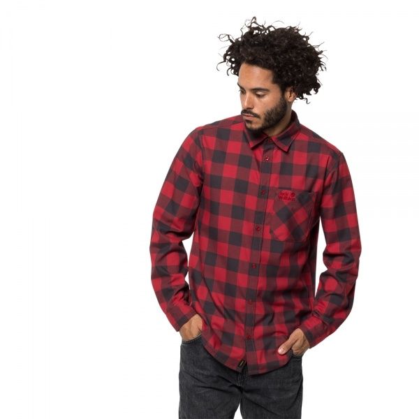 Сорочка Jack Wolfskin RED RIVER SHIRT 1402551-7489 р. S червоний