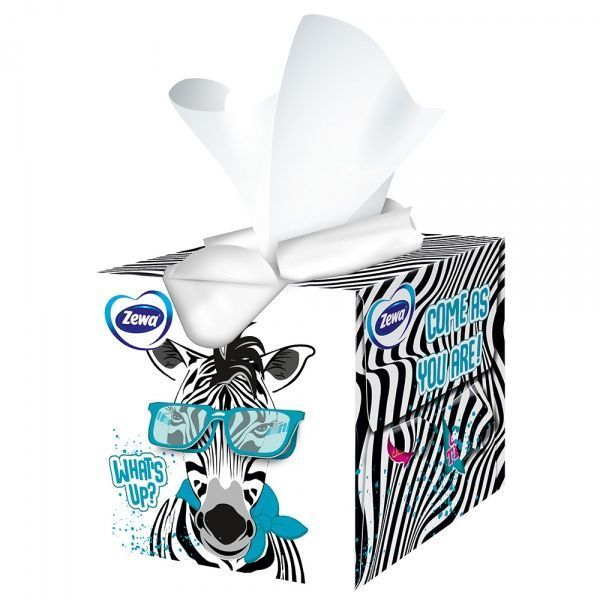 Серветки космет. Zewa Zoo Box, 3ш, 60шт.