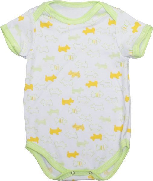 Боди детское Domtex Песики р.74 белый с принтом 155712 