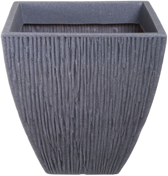 Горшок для цветов 40x40x42 см прямоугольный серый 
