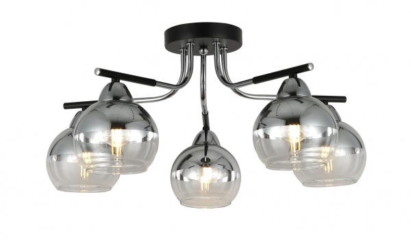 Люстра потолочная Blitz 5x60 Вт E27 хром/черный 8099-45 