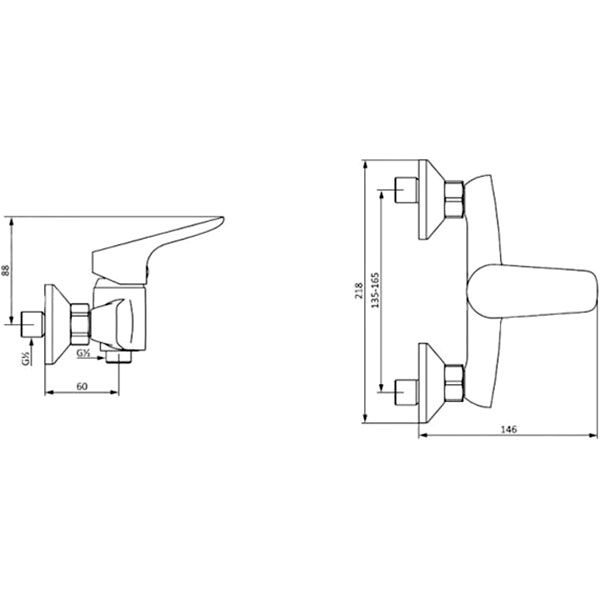 Смеситель для душа Damixa Origin Bit 772000000