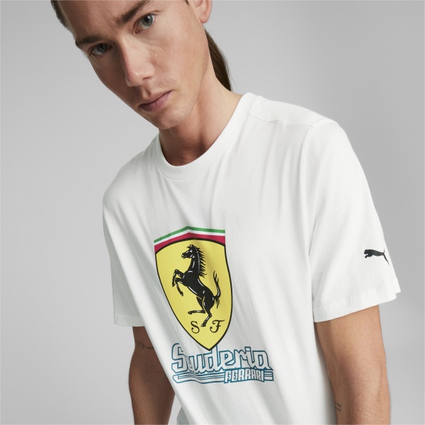 Футболка Puma FERRARI RACE BIG SHIELD TEE HERITAGE 53818604 р.XL білий