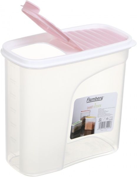 Контейнер с крышкой Sand 1,8 л розовый G-287 Flamberg Smart Kitchen