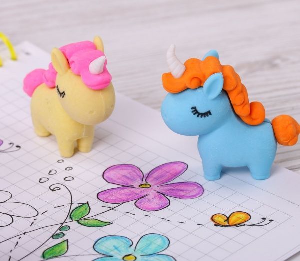 Ластик Единорог фиолетовый