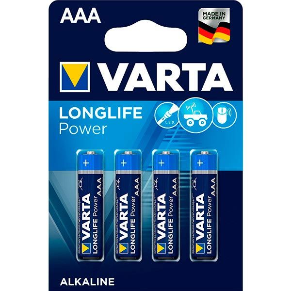 Батарейка Varta Longlife Power AAA (R03, 286) 4 шт. (30705052) 