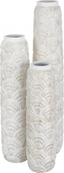 Ваза полирезиновая белая Blondie B 15х15х60 см