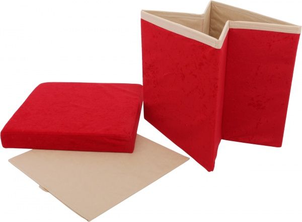 Ящик-пуф складаний Тарлев 1131PF червоний Айова 380x375x375 мм