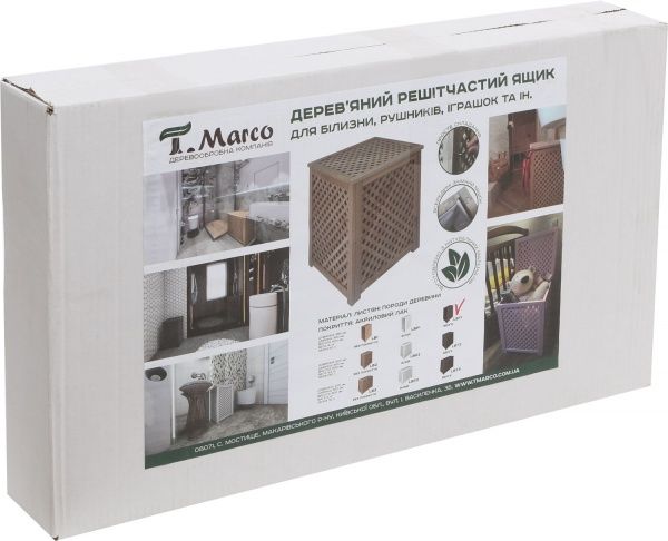 Контейнер для белья T.Marco LBT1 50 л орех 600x310x405 мм