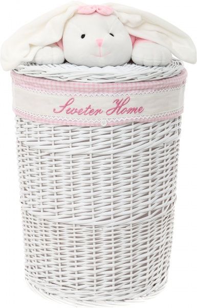 Корзина плетеная с текстилем детский 45x60 см JMA16-13RD-1 