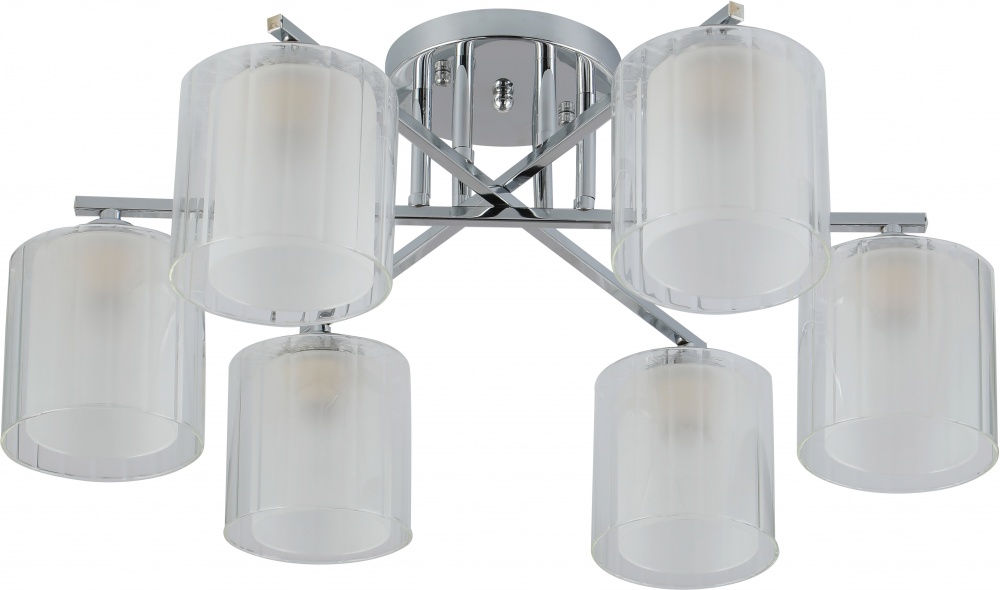 Люстра потолочная Sensio Solar 6x40 Вт Е27 хром/белый ALG-07266/6