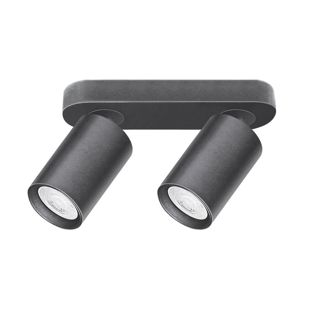 Спот Maxus 2xGU10 чорний 2-MAX-SL-GU10-BL